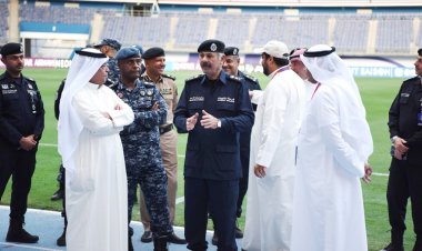 تفقّد الاستعدادات الأمنية للمباراة التي ستقام اليوم في الكويت